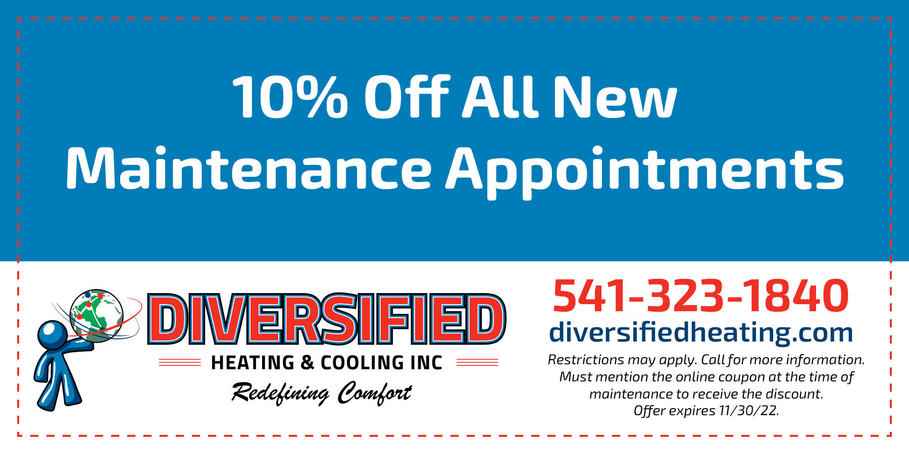 10% off all new maintenance appointments